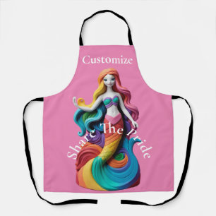 Rainbow Pride Mermaid Thunder_Cove Apron