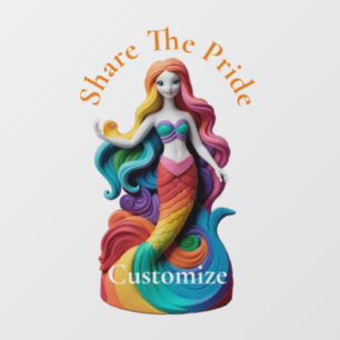 Rainbow Pride Mermaid Thunder_Cove Window Cling