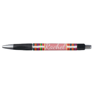 Rainbow pride month back to school add name text pen