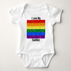 Rainbow Pride Mosaic Flag Baby Bodysuit