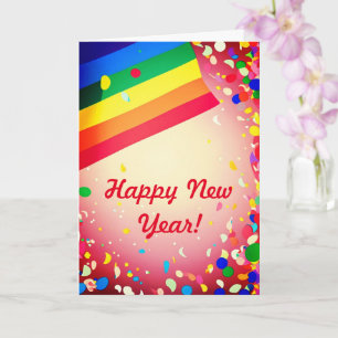 Rainbow Pride New Year 5" x 7" New Year Card