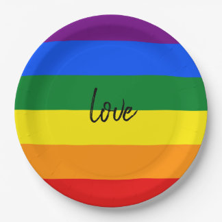 Rainbow Pride Paper Plate