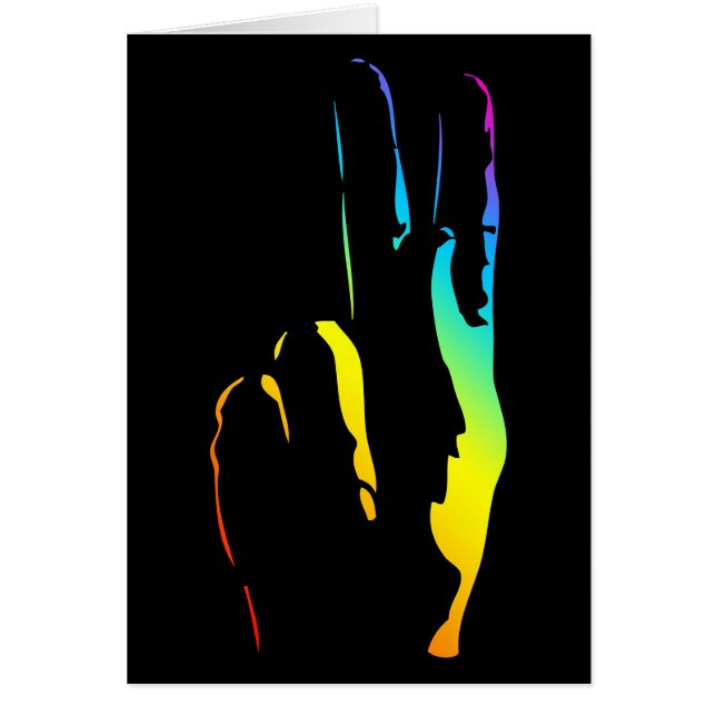 rainbow pride peace sign (Front)