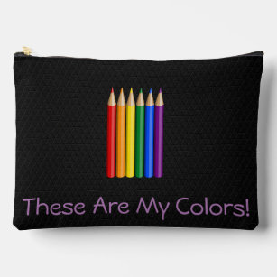 Rainbow pride pencils  accessory pouch