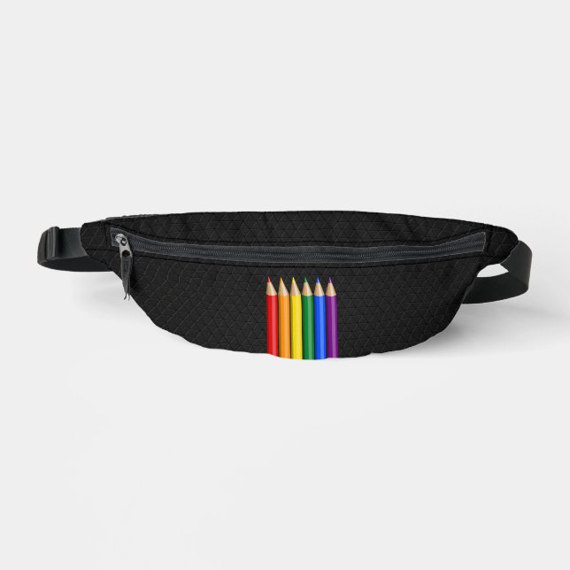 Rainbow pride pencils  fanny pack (Front)