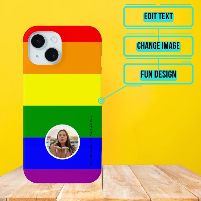 Rainbow Pride Personalized Mobile Phone Case (Please enjoy our design and see the others in the collection.)