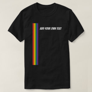 Rainbow Pride Personalized Text Template T-Shirt