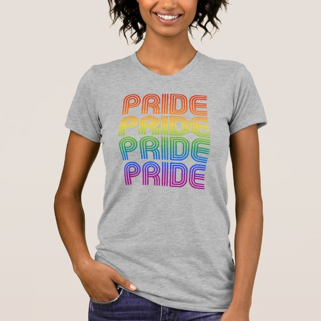 Rainbow Pride Retro T-Shirt (Front)