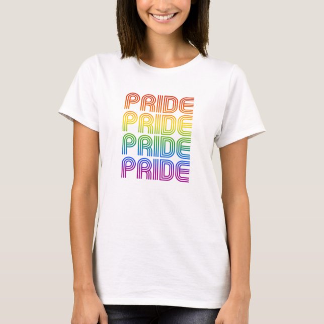 Rainbow Pride Retro T-Shirt (Front)