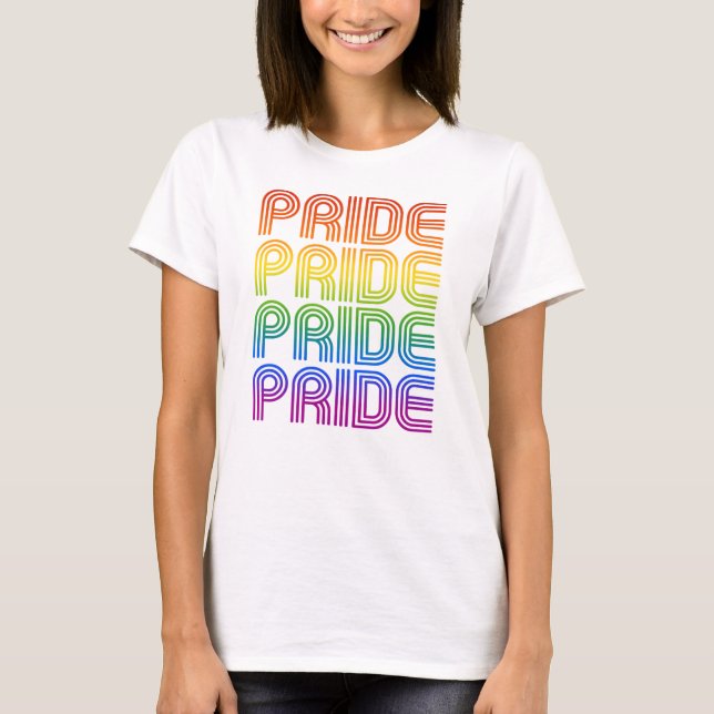 Rainbow Pride Retro T-Shirt (Front)