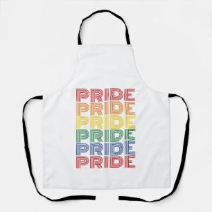 Rainbow Pride Retro Typography Vector Design_1 Apron