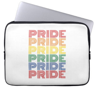 Rainbow Pride Retro Typography Vector Design_1 Laptop Sleeve