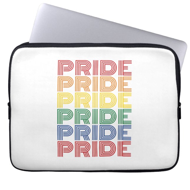 Rainbow Pride Retro Typography Vector Design_1 Laptop Sleeve (Front)