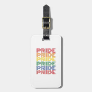 Rainbow Pride Retro Typography Vector Design_1 Luggage Tag