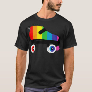 Rainbow Pride Roller Derby Skate Stripes T-Shirt