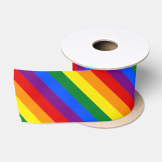 Rainbow Pride Satin Ribbon
