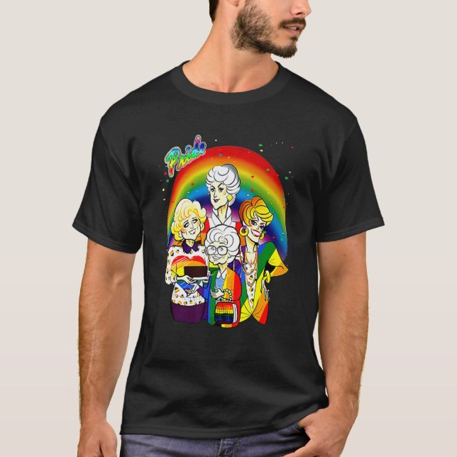 Rainbow Pride The Golden Lgbt Pride Month Girls T-Shirt (Front)