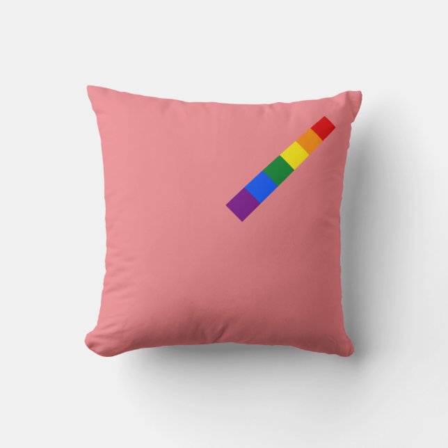 Rainbow Pride Throw Pillow (Front)
