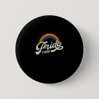 Rainbow, Pride Time, LGBT Tank Top 2 Inch Round Button