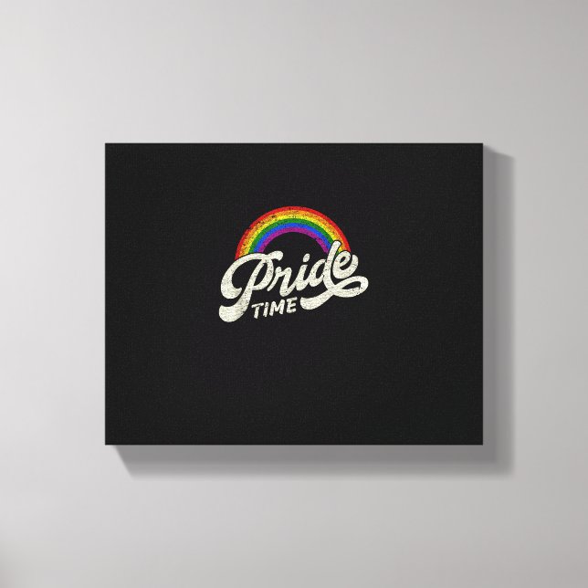 Rainbow, Pride Time, LGBT Tank Top Canvas Print (Front)