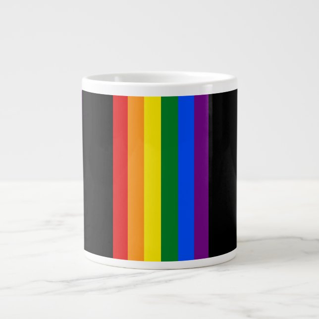 Rainbow Pride Two-Tone Coffee Mug (Front)