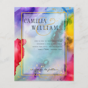 RAINBOW PRIDE WEDDING INVITATION Ink LeahG Flyer