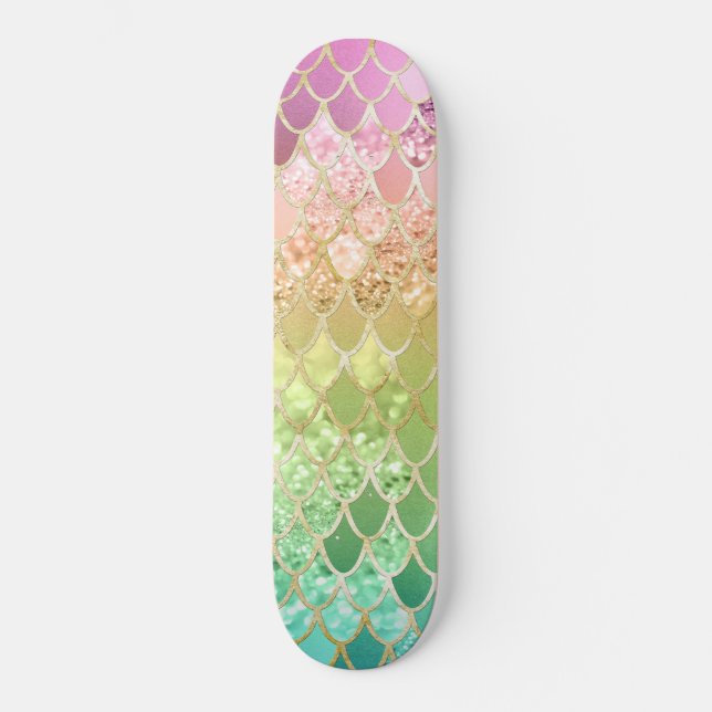 Rainbow Princess Glitter Scales #1 Skateboard (Front)