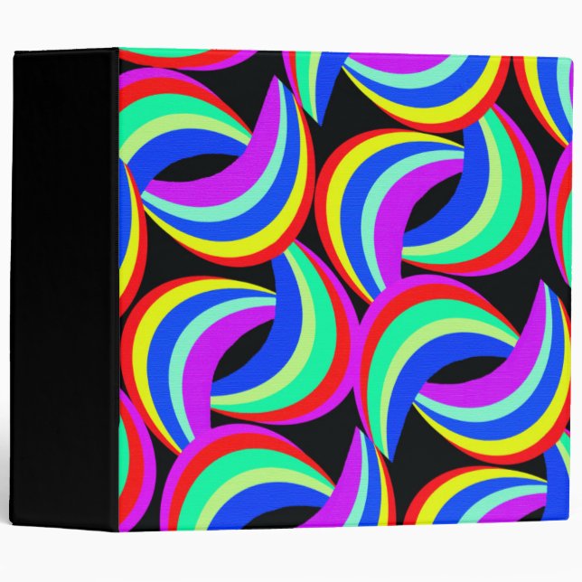 Rainbow Print Binder (Front/Spine)
