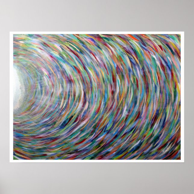 Rainbow Print Original Painting on Canvas Poster (Front)