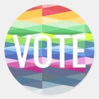 Rainbow Prism Abstract Geometric Design - VOTE