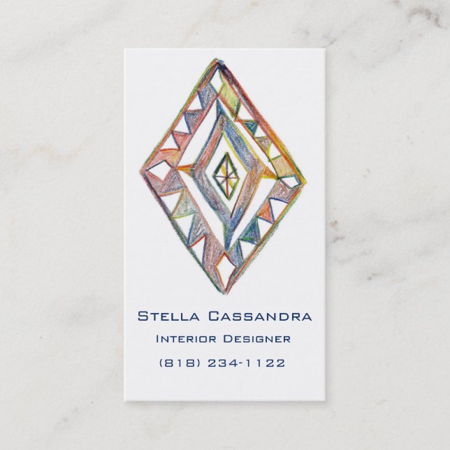 Rainbow prism business card vertical designer (Front)