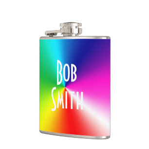 Rainbow Prism Hip Flask