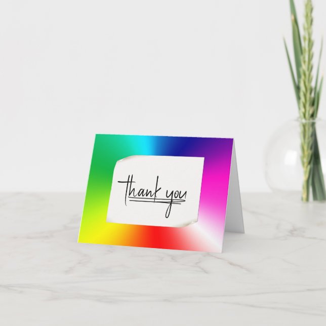 Rainbow Prism Thank You Card (Front)