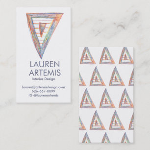 Rainbow Prism Triangle Unique Modern Professional Business Card