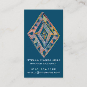 Rainbow prism vertical creative geometric business card