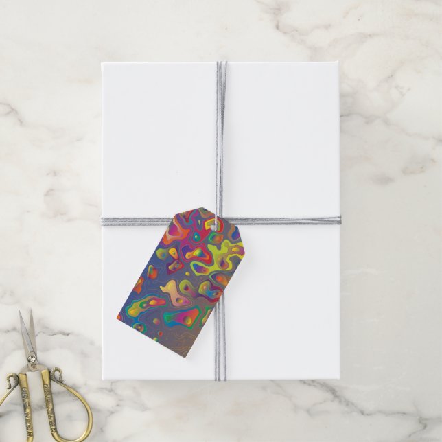 Rainbow prism water drops gift tags (With Twine)