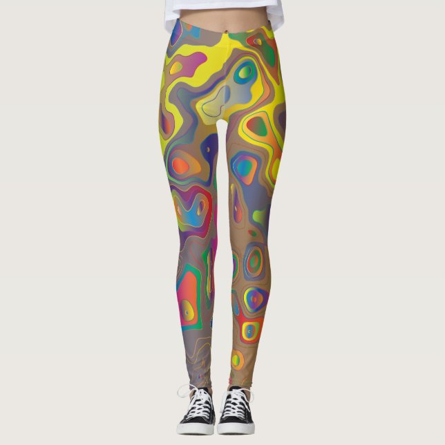 Rainbow prism water drops leggings (Front)