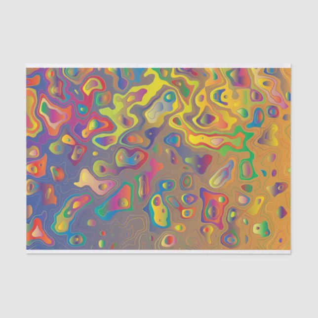 Rainbow prism water drops tissue paper (Front)