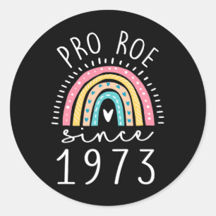 Rainbow Pro Since 1973 Women's Rights Feminist Classic Round Sticker