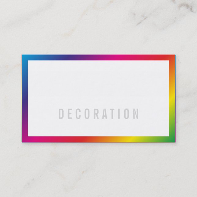 Rainbow Professional Businesscards Business Card (Front)