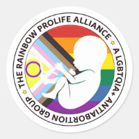 Rainbow ProLife Alliance round sticker