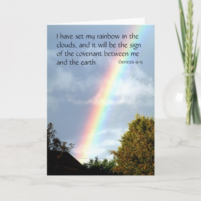Rainbow promise - Genesis 9 v 13 | Greeting Cards (Front)