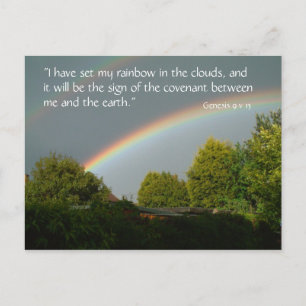 Rainbow Promise, Genesis 9 v 13   Postcard