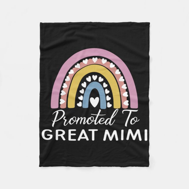 Rainbow Promoted To Great Mimi  Fleece Blanket (Front)