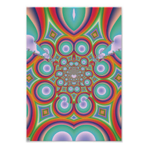 Rainbow Psychedelic Optical Abstract Art Photo Print