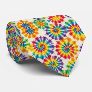 Rainbow Psychedelic Tie Dye Neck Tie
