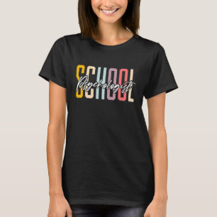 Rainbow Psychology Teacher School Psychologist App T-Shirt