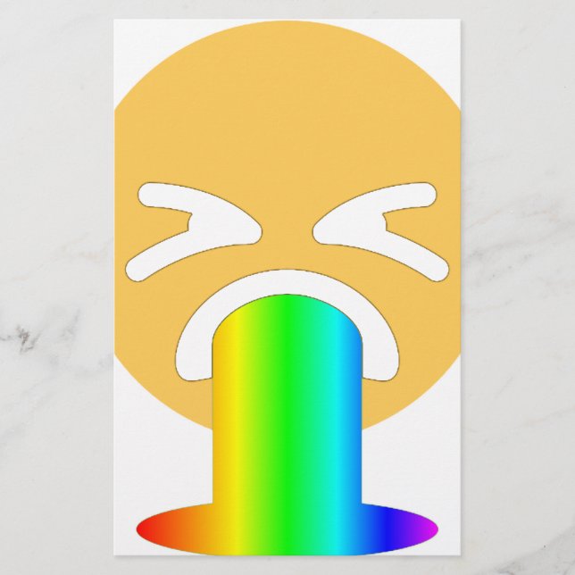 rainbow puke emoji (Front)