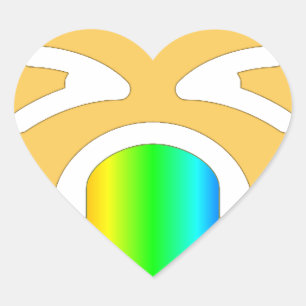 rainbow puke emoji heart sticker