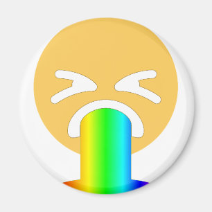 rainbow puke emoji magnet